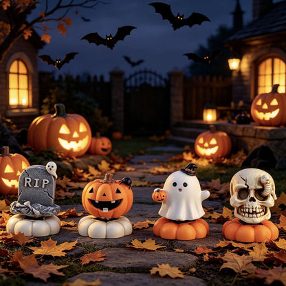 Halloween Decoration Pumpkin Sprite Resin Ornament Festival Craft Decor Item