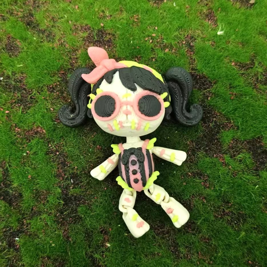 3D Printed Halloween Horror Doll Alice Clown Articulated Toy Figure Series